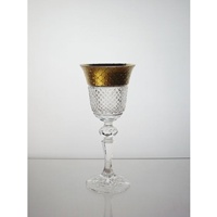 Coffret de 6 verres &agrave; liqueur. Le Cristal et l'Or.