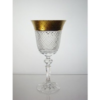 Coffret de 6 verres &agrave; vin. Le Cristal et l'Or.