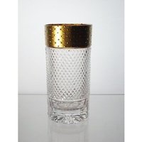 Coffret de 6 verres &agrave; eau. Le Cristal et l'Or.