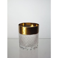 Coffret de 6 verres &agrave; whisky. Le Cristal et l'Or.