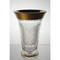 Vase en cristal 25cm. Le Cristal et l'Or.