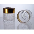 Coffret de 2 verres &agrave; whisky. Le Cristal et l'Or.