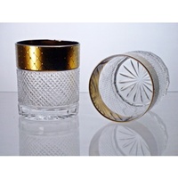 Coffret de 2 verres &agrave; whisky. Le Cristal et l'Or.