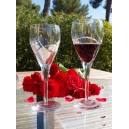 Coffret de 6 verres &agrave; vin rouge. Collection La Spirale.