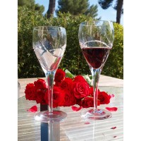 Coffret de 6 verres &agrave; vin rouge. Collection La Spirale.