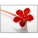 Fleur en cristal rouge
