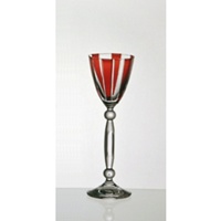 Coffret de 6 verres &agrave; liqueur. Collection Rayure Rouge.
