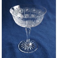 Coffret de 6 coupes &agrave; Champagne. Cristal de Boh&egrave;me. 