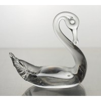 Figurine cygne en cristal. Taille : 7cm.
