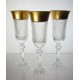 Coffret de 6 verres à Champagne. Le Cristal et l'Or.