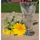 Crystal vase 25cm. Orchid decoration.