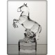 Figurine cheval en cristal. Taille : 13cm.