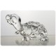 Figurine tortue en cristal. Taille : 10cm.