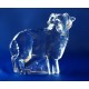 Lamb figurine in crystal. Size : 9cm. Moser collection.