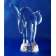 Figurine chat en cristal. Taille : 11cm. Collection Moser.