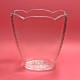 Crystal rectangle vase 23cm.