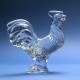 Figurine coq en cristal. Taille : 12cm.